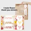 Cadeau cadeau 30/60pcs fleur merci décor autocollants étiquettes pour petite entreprise emballage mailer sceau mariage