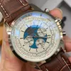 Mens Watch Multi-function Quartz Movement Watches 45mm Sappire Business Big Dial Wristwatch Montre De Luxe