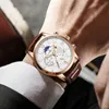 LIGE Watches Mens Top Brand Luxury Clock Casual Leathe 24 Hour Moon Phase Men Watch Sport Waterproof Quartz Chronograph+Box 220407