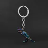 Keychains Alloy Colorful Skull Keychain Dinosaur Key Chain Car Halloween Horror Ring Pendant Gift Boyfriend K4819KeyChains Emel22