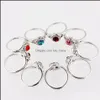Band Rings Jewelry 50pcs Fashion Alloy Sier Cute Colorf Rinestone Finger Ring для мужчин Женские подарки пара Dhitc