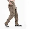 Nowa wiosna i letnia luźna męska moda High Street Cargo Casual Spodnie Mężczyźni Joggers G220413