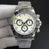 Style zegarek 7750 Ruch Mężczyźni Watchy 904L Stalowe AR Factory Automatyczne chronograf Męskie Black Dial Ceramic Bezel 116500LN 116520 1