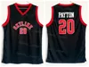 Skyline Punahou Basketbol Gary Payton Jersey 20 Team Renk Siyah Pure Pamuk Spor Hayranları Üniversitesi Nefes Alabilir Kolej Nakış ve Dikiş Kaliteli