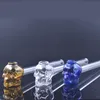 Colorful Great Pyrex Skull Glass Oil Burner Pipe Thick Color 14cm Lenght Balancer Smoking Water Pipe Dhl Free