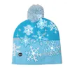 Berets 2022 Jaar decoraties led kerstmeters trui gebreide beanie verlichting cadeau voor kinderen Xmas Delm22