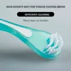 Новая двойная боковая чистящая кисточка для очистки инструмента ухода за уходом силиконовой скребок Зубная щетка свежее дыхание 220614