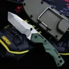 Colt-II d-Carrillo Survival Straight Knife 154cm Green G10 Tanto Blade Outdoor Campingハイキングハンティングサバイバル戦術ナイフ