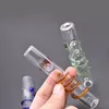 Оптовые мини -мини -протекальные паровая роликовые ролики Стехно -ролики стеклянные ручные табачные трубы с красочной спиралью