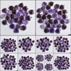 Charms Jewelry Findings Components Love Heart Stone Beads Pendants 20Mm Wholesale Natural Amethysts For Diy Jew Dh8Xm