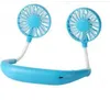 Party Favor Hand Free Fan Sports Portable USB Rechargeable Dual Mini Air Cooler Summer Neck Hanging Fan Sea Ship