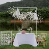 حفل زفاف معدن معدن القوس الزهرة رف بالون مخصص مربع إطار خلفية إطار الخلفية