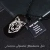 Anhänger Halsketten Wolf Dog Tag Halskette für Männer Ich bin Fans Modeschmuck GeschenkeAnhänger