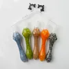 Pipes à main pour fumer de calibre 10 mm Borosilicate Nector Collector Mini Bong en verre avec lien inséré à quartz et clip Brûleur à mazout Dab Rigs Petits narguilés NC Kits