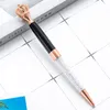 Разноцветные короны верхних ручек украшения коронки GEM Ballpoint Pen Office школьные канцелярские принадлежности