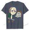 Friday 12th Funny Halloween Horror Movie Humor T-Shirt Men Fitness Tight Tops Shirt Cotton Tshirts Birthday 220325