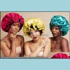 Duş başlıkları banyo aksesuarları banyo ev bahçesi rts ipek gece şapka şapka çift taraflı giymek kadınlar başı uyku saten kaput güzel hai için