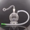 10mm Female Mini Glass Hookah Bongs Smoking Pipe with Thick Oil Burner Pipe Recycler Dab Rigs Inline Matrx Ashcatcher Bowl and Hose 2styles