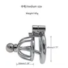 Chastity Device Massager Vibrator Lock Metal Pene Cage with Cateter Men sale y usa juguetes sexuales para adultos249h