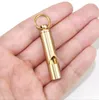 Gadgets ao ar livre de bronze vintage apitos de sobrevivência à mão Whistles Keychain Pingente de camping acampamento EDC Football Basketball Sports Pet Dog Treinando