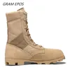 Militaire tactique hommes respirant désert combat bottines printemps automne hommes imperméables chaussures de randonnée en plein air Y200915