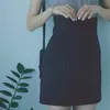 Kuzuwata 솔리드 엠파이어 슬림 폴드 무릎 섹시한 미니 스커트 여름 womens faldas 패션 기질 일본 스타일 jupe 220317