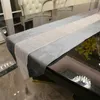 32x180cm Rinestones moderne Table Runner Ohelwase Tine pour le mariage Party Christmas Luxury Gris Flanelle Décoration 220615