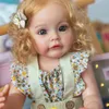55 CM Reborn Kleinkind Mädchen Prinzessin Sue-Sue Ganzkörper Silikon Babypuppen Hand-detaillierte Bemalung Wurzelhaar Badespielzeug für Mädchen 220608