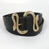 Bältesdesigner för kvinnor högkvalitativ mjuk pu läder Snake Belt Luxury Mens Jeans Cinturon Mujer G Cintos Wide Dress Riembelts Fred22