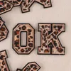 Noções de impressão de leopardo em letras patches de 6 cm de letra A-Z Decoram apliques de reparo Patch DIY suprimentos para roupas