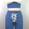 Pantalon de deux pièces pour femmes Été élégant tricot femme ensemble patchwork débardeur et leggings survêtement fitness tenue 2022 sweatsuitwomen's