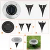 Solar Garden Lights IP65 Vattentät 8 LED Solar Outdoor Ground Lamp Landscape Lawn Yard Stair Underground Buried Night Light Home 6385987