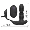 Pênis galo massageador sexo brinquedo vibrador anal com anel vibratório próstata empurrando butt plug para homens mulheres brinquedos5449998