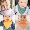 Borda de impressão rápida Burp panos de bebê bandana drool algodão para unissex meninos meninas 12 cores sólidas define a dentição e babando amnfa