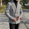 Męskie garnitury męskie Blazers Business Casual Suit Blazer płaszcz mundur męski kurtka streetwearowa odzież wierzchnia odzież vintage podwójne piersi