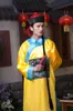 Dinastia Qing Roupas étnicas Robô oficial antigo Eunuch Roupas Royal Servant Performance Uniforme Manchu Ministro Drama Fantas