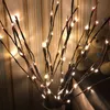 Décoration de fête Branche de saule Lampe LED Lumière Noël Anniversaire Mariage Décorations pour la maison Alimenté par batterie Lumières de vacances VeilleuseParty Dec