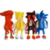 60 سم 3D Sonic Model Toys Bag Bag Hedgehog Figure Short Plush School Facs Go Deco Deco Backpack Children Man Woman Outdoor Toy