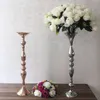 Dekorationsljushållare 60 cm/24 "Metall Candlestick Flower Vase Table Centerpiece Event Flower Rack Floor Road Wedding Imake117