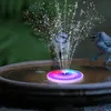 Fontana solare Nuota illuminazione 2,5 W Pompa fontane a energia solare con 3 ugelli solari bagni uccelli da bagno con batteria per il vaso di pesce da piscina da giardino per laghetto da giardino