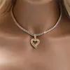 Nuovo arrivato T Square Love Shape Necklace a sospensione Copper Intarsia