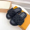 Platform Designer Slipper Luxurious Sandles Pool Pillow Comfort Mule Slides Platforms Sandal For Woman Real Leather Summer Shoe With Box