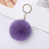 8cm trinket pompons 키링 가짜 토끼 모피 키 체인 푹신한 키 체인 장신구 pom pom keychain