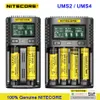 Caricabatterie NITECORE UMS4 UMS2 Caricabatterie USB a corrente rapida 4A QC intelligente per batteria IMR/Li-ion/LiFePO4/NI-Cd/Ni-MH AAA 3,7 V 1,2 V