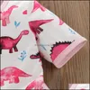 Girls Dresses Baby Kids Clothing Baby Maternity Clothes Dinosaur Print Dress Children Princess Summer Fa Dhdvj