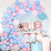 110pcs Pink Blue Makkaron Ballon Girland Bow Kit Junge oder Mädchen Geschlecht Enthüllung Dekorationen Geburtstag Dusche Baby Hochzeitsdekoration
