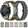 Titta på band rostfritt stål metallhandledsrem för Huawei 2 3 Pro Watchband Armband GT 46/42mm/GT2E Band 20mm 22mm Hele22