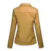 Kvinnors skinnjacka Ny kvinnlig kappa Vinterkvinnors Moto Biker Zipper Jacket Sheepskin Coat for Women L220801