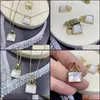 Pendant Necklaces 5Pcs/Lot Small Bag Mother-Of-Pearl Necklace Female Clavicle Chain Ins Cold Wind Simple Te Bdesybag Dhczx