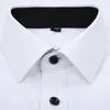 Men's Dress Shirts Mens Work Brand Soft Long Sleeve Square Collar Regular Solid Plain/ Twill Men White Male TopsMen's Vere22